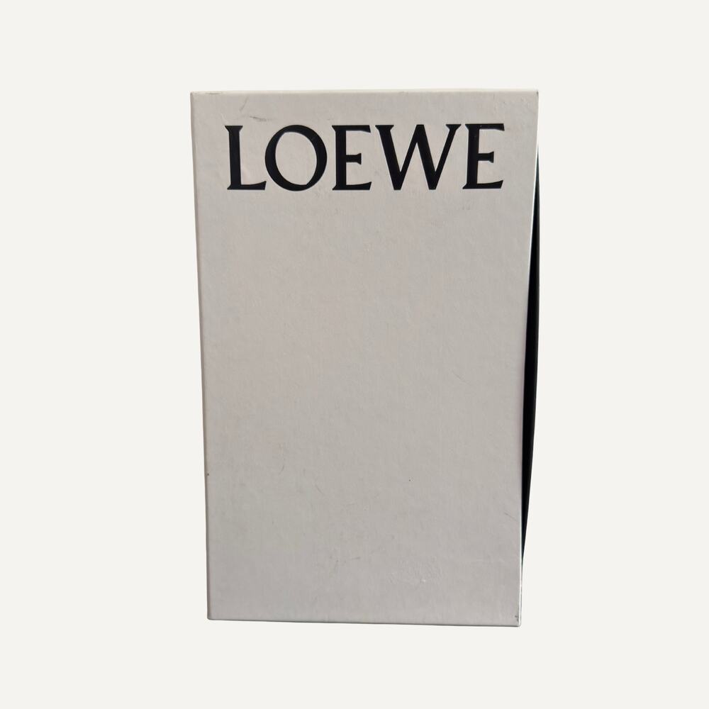 Loewe Black Embossed Leather Espadrille Loafers - Picture 7 of 8